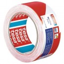 Bandă tesa® PRO Marcaj, avertisment, roșu-alb, 50 mm, L-33 m
