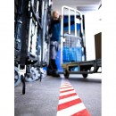 Bandă tesa® PRO Marcaj, avertisment, roșu-alb, 50 mm, L-33 m
