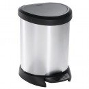 Coș de gunoi Curver® DECO BIN 05L, argintiu/negru