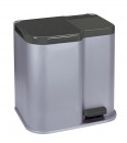 Coș de gunoi Curver® DUO BIN 21L, argintiu/negru, pentru deșeuri