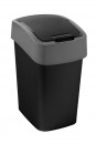 Coș de gunoi Curver® PACIFIC FLIP BIN 25L, negru/gri, pentru deșeuri