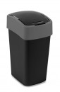 Coș de gunoi Curver® PACIFIC FLIP BIN 45L, negru/gri, pentru deșeuri