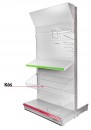 Rafturi pentru coș de gunoi H14 0665x0400x0200 mm, sârmă, suspendate, pentru raft *S*