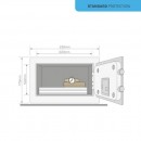 Yale YSV/170/DB2 Value safe, mini, negru