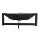 Vatra pentru terasa/gradina, Square Fire Pit KRO-1077, Otel, Negru, 600x600x300 mm, grosime 3 mm