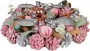Coronita de Craciun MagicHome, naturala, roz, Advent, 30x8 cm