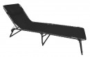 VERACRUZ Sezlong, negru, reglabil, 190x58x28 cm