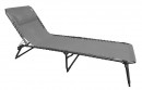 Șezlong VERACRUZ, gri, reglabil, 190x58x28 cm