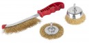 Set de perii de șlefuit sârmă 3 buc Tigerlion 8003B, 3 buc, 2 disc, 1 perie