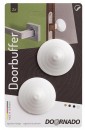 DOORBUFFER opritor mâner, opritor, opritor ușă plastic, opritor ușă perete, alb, ambalaj. 2 buc