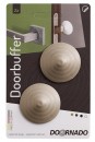 DOORBUFFER opritor mâner, opritor, opritor ușă plastic, opritor ușă de perete, gri-maro, ambalaj. 2 buc