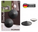 DOORBUFFER opritor mâner, opritor, opritor ușă din plastic, opritor ușă perete, grafit, ambalaj. 2 buc
