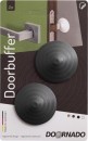 DOORBUFFER opritor de mâner, autoadeziv, opritor de perete, plastic, în spatele ușii, ușă, gri închis, pachet. 2 buc