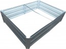 Pat de flori Strend Pro Garden, design 3D lemn, metal, înălțat, 120x90x30 cm