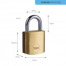 Lacăt Yale Y110B/25/113/1, Standard Security, lacăt, 25 mm, 3 chei