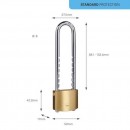 Lacăt Yale Y110B/50/155/1, Standard Security, lacăt, știft lung, 50 mm, 3 chei