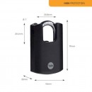 Lacăt Yale Y121B/40/125/1, de înaltă securitate, lacăt, negru, 46 mm, 3 chei